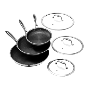 HexClad Hybrid Nonstick 6-Piece Frying Pan Set